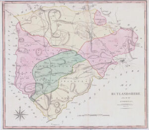 1800-10 Large Engraved Map of RUTLANDSHIRE by John Cary Original Colour (CL25)