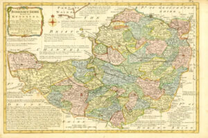 1777 Antique Map of SOMERSETSHIRE by Emanual Bowen Divided into Hundreds (BCM32)