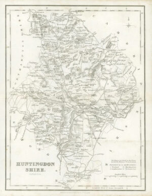 1836 - Original Antique Map of HUNTINGDONSHIRE by Fullerton (17)