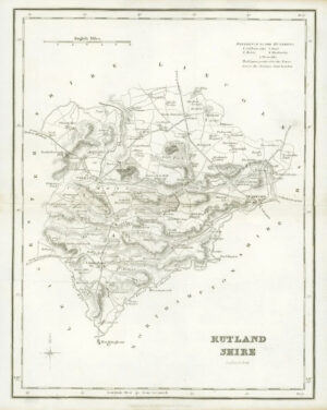 1836 - Original Antique Map of RUTLANDSHIRE  by Fullerton (29)