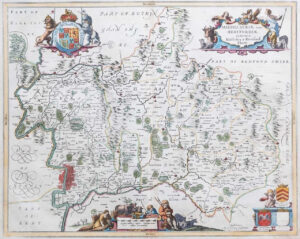 c1646 Large Map MIDDLESEX & HERTFORDSHIRE by Jan Jansson (LM10)