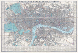 1841 CRUCHLEY'S NEW PLAN OF LONDON IMPROVED TO 1841 Folding Map & Case (FM202)