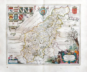 1659 Original Map NORTHAMPTONSHIRE Northantonensis by Blaeu Spanish Edition (EB)