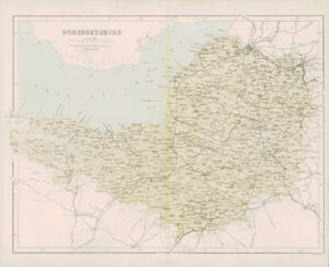 1868 - Original Colour Antique Map of SOMERSET by W Hughes (FC5)