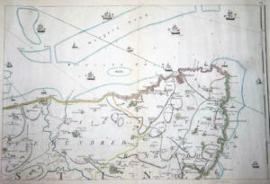 1769 - Large Antique Map of MARGATE & RAMSGATE KENT by Andrews & Dury (LM4) 1