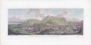 1822 Large Panoramic Engraving EDINBURGH FROM CALTON HILL Holyrood
