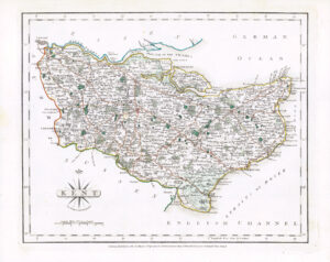 1787 Original Antique Map of KENT by John Cary (CM3/19)