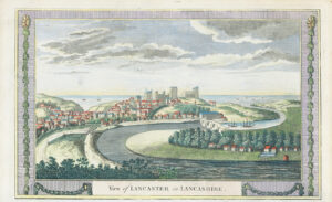1787 Antique Print VIEW OF LANCASTER in LANCASHIRE Hogg (LP1-31)