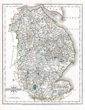 1787 Original Antique Map of LINCOLNSHIRE by John Cary (CSM4/19)