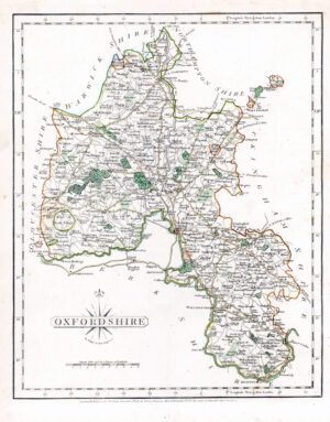 1787 Original Antique Map of OXFORDSHIRE by John Cary (CSM5/26)