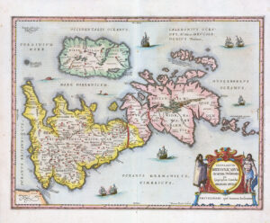 1646 Insularum Britannicarum Acurata British Isles Britain Antique Map Jansson Ortelius