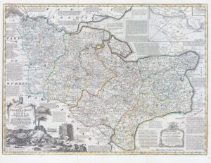 1760 Original Antique AN ACCURATE MAP OF THE COUNTY OF KENT Bowen