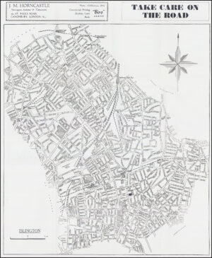 1949 An original vintage STREET Map/Plan of ISLINGTON North London