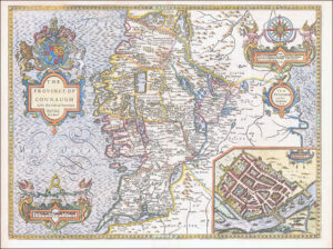 1676 Antique Map CONNAUGH Connaught IRELAND John Speed Bassett Chiswell