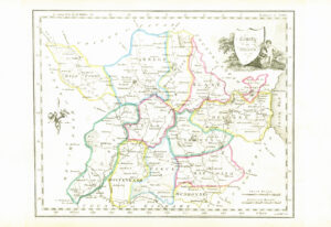 1822 Antique Ireland Irish Map COUNTY OF MEATH by John Grierson (IAE14)