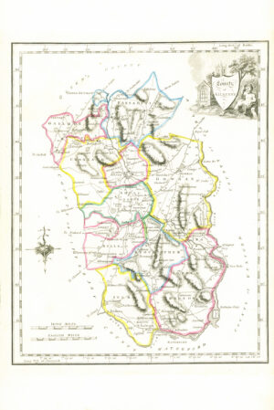 1822 Antique Ireland Irish Map COUNTY OF KILKENNY by John Grierson (IAE19)