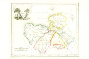 1822 Antique Ireland Irish Map COUNTY OF SLIGO by John Grierson (IAE30)