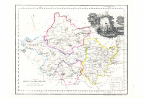 1822 Antique Ireland Irish Map COUNTY OF TYRONE by John Grierson (IAE32)