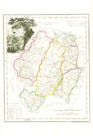 1822 Antique Ireland Irish Map COUNTY OF WICKLOW by John Grierson (IAE36)