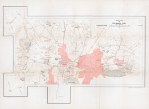 1934 Original Vintage GUIDE MAP OF GULBARGA FORT India Hyderabad