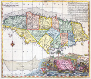 c1730 Large Map NOVA DISIGNATIO INSULAE JAMAICAE Jamaica by Seutter (LM13) (Copy)