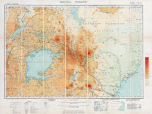 1926 Original folding map titled KENYA COLONY Lake Victoria by Stanford