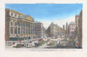 1761 Original antique Vue d'Optique LONDON MANSION HOUSE Lord Mayor