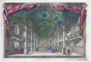 1760 Original Antique Vue d'Optique St Martin-in-the-fields Church London