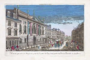 1760 Original Antique Vue d'Optique PORT OF PLYMOUTH ROYAL NAVY Devon