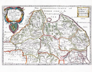 1682 Antique Map A MAPP OF YE KINGDOME OF TARTARY China Caspian by Blome
