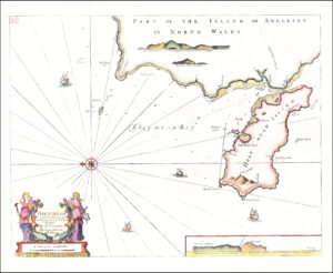 1790 Sea Chart Map HOLY HEAD ISLAND Wales Anglesey by Greenvile Collins (GC1)