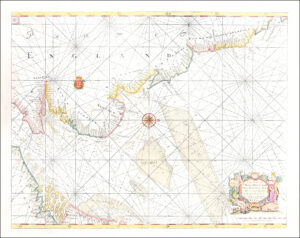 1790 SEA CHART Map North Sea Coastline Suffolk Northumberland by G Collins (GC9)