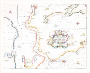 1790 SEA CHART Map Durham Northumberland NEWCASTLE by Greenvile Collins (GC18)