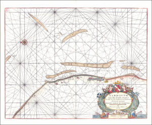 1790 SEA CHART Map Norfolk YARMOUTH & THE SANDS by Greenvile Collins (GC21)
