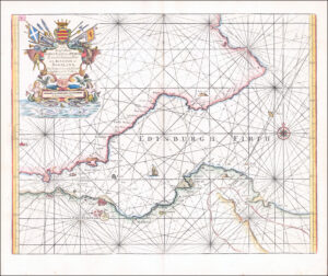 1790 SEA CHART Map SCOTLAND Edinburgh Firth of Forth by Greenvile Collins (GC22)