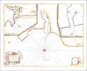 1790 SEA CHART Map Scotland DUNDEE & EDINBURGH Coast by Greenvile Collins (GC29)